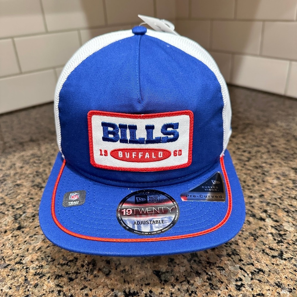 Buffalo Bills Hat New Era 19TWENTY Trucker Adjustable Blue White NFL New